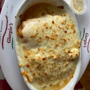 Lasagna de pollo gratinada 