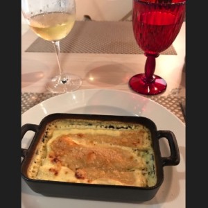 Cannelloni de ricotta y espinaca