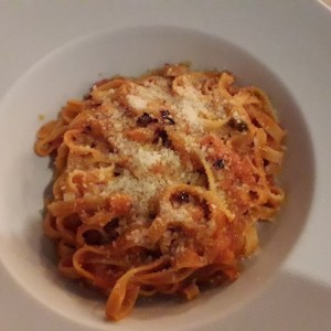 Fetuccini amatriciana