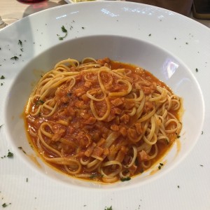 Linguini alla amatriciana 