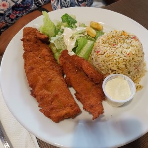 pescado con arroz