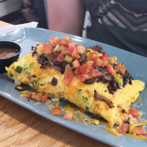 steak omelet 