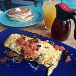 Omelet queso y bacon 