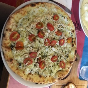 pizza con pesto