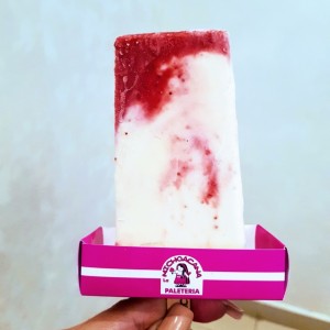 Paleta de Yogurt con Fresa