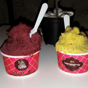 wilde berry sorbet and maracuya sorbet