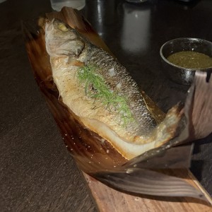 Whole fish branzino