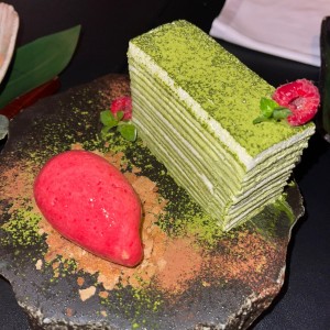 Green tea napoleon