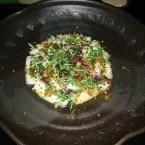 carpaccio de pulpo ahumado