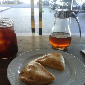 cold brew + empanada