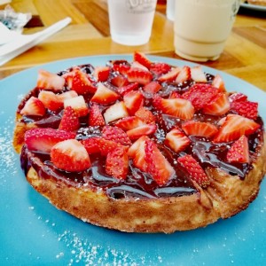 Waffle de Nutella y Fresas