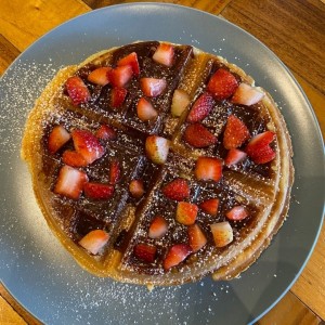 Waffle de Nutella y Fresas