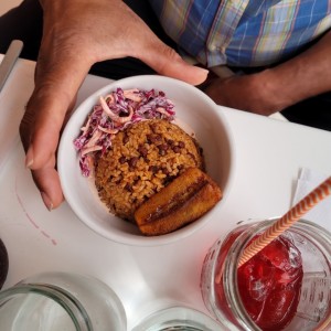 arroz con guandu y coco