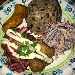 Filete de Dorado con Arroz con coco