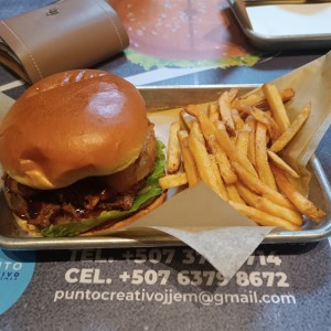 Hamburguesa jugosa de bistec