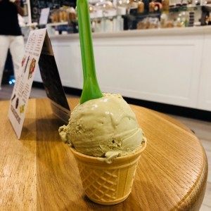 Copa de galleta con gelato di pistacchio