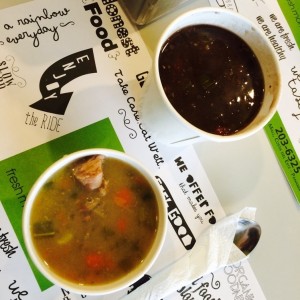 Sopa de Carne y Sopa de Frijoles Negros