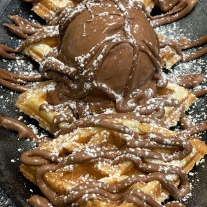 waffle con nutella