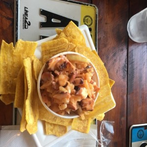 pulpo en salsa buffalo