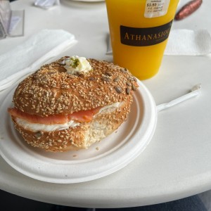 Bagel de salmon