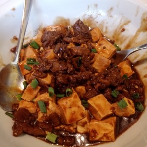 spcicy tofu and beef