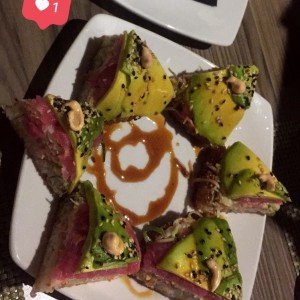 Pizza tataki de atun