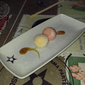 Mochi fresa y vainilla