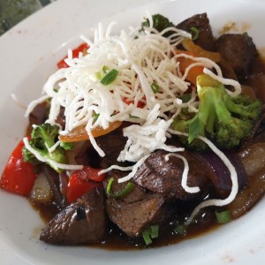 Stir fry de filete de res