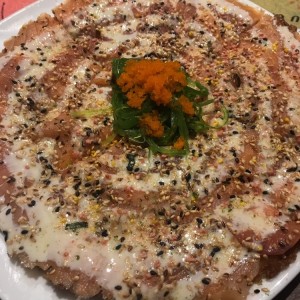 pizza de salmon ahumado