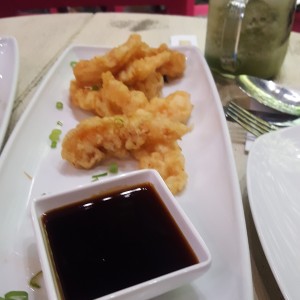 Tempura de camarones