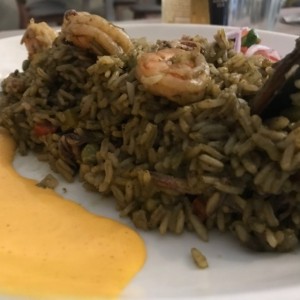 arroz con camarones