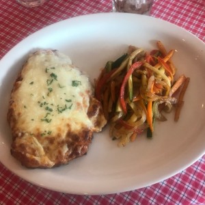 Milanesa de pollo alla parmigiana