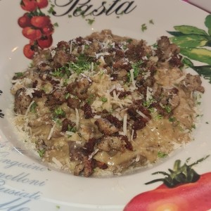 RISOTTO FUNGHI PORCINIE SALSICCIA