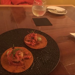 tacos con langostinos