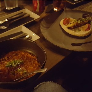 Risotto y pulpo al grill