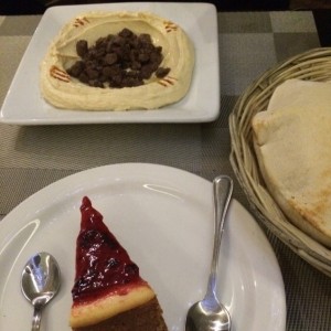 humus, cheesecake