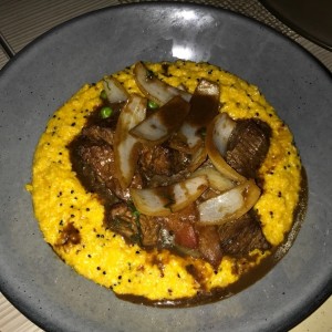 Risotto de quinoa con carne