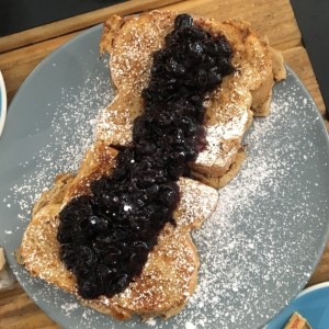 Tostadas francesas con blueberries