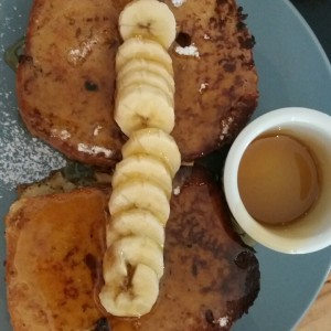 tostada francesa con miel y cambur