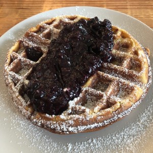 Waffle con blueberries