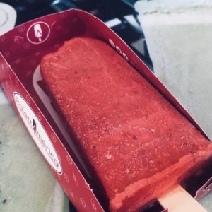 Paleta de fresa natural