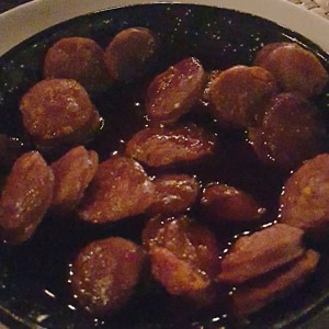 chorizos en sidra