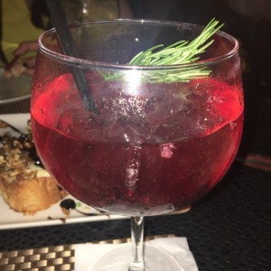 gin tonic frutos rojos con romero