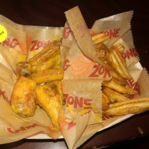 wings (honey mustard) + Papas