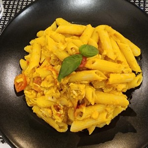 Pasta con Salsa Boscaiola