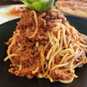 spaguetti con carne molida 