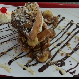 waffle de caramelo