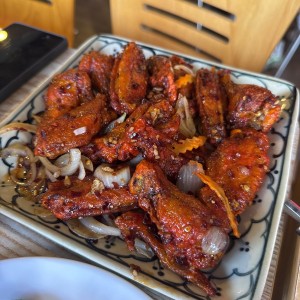 Alitas de Pollo a la Parrilla con Miel