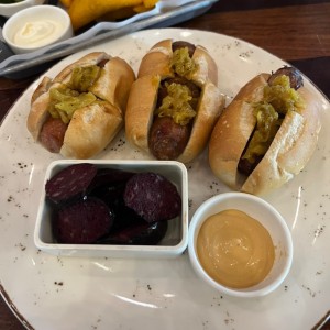 Trio de choripanes