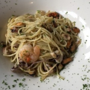 spaguetti de mariscos